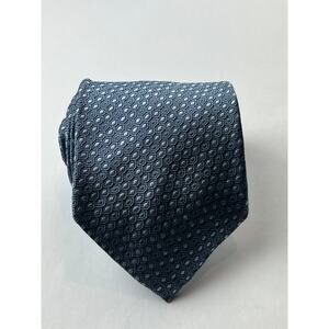 City of London Woven 100% Silk Mens Necktie Geometric Multi-Blue Colors